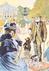 Fuera del restaurante Ledoyen en los Campos Elíseos, París, 1897